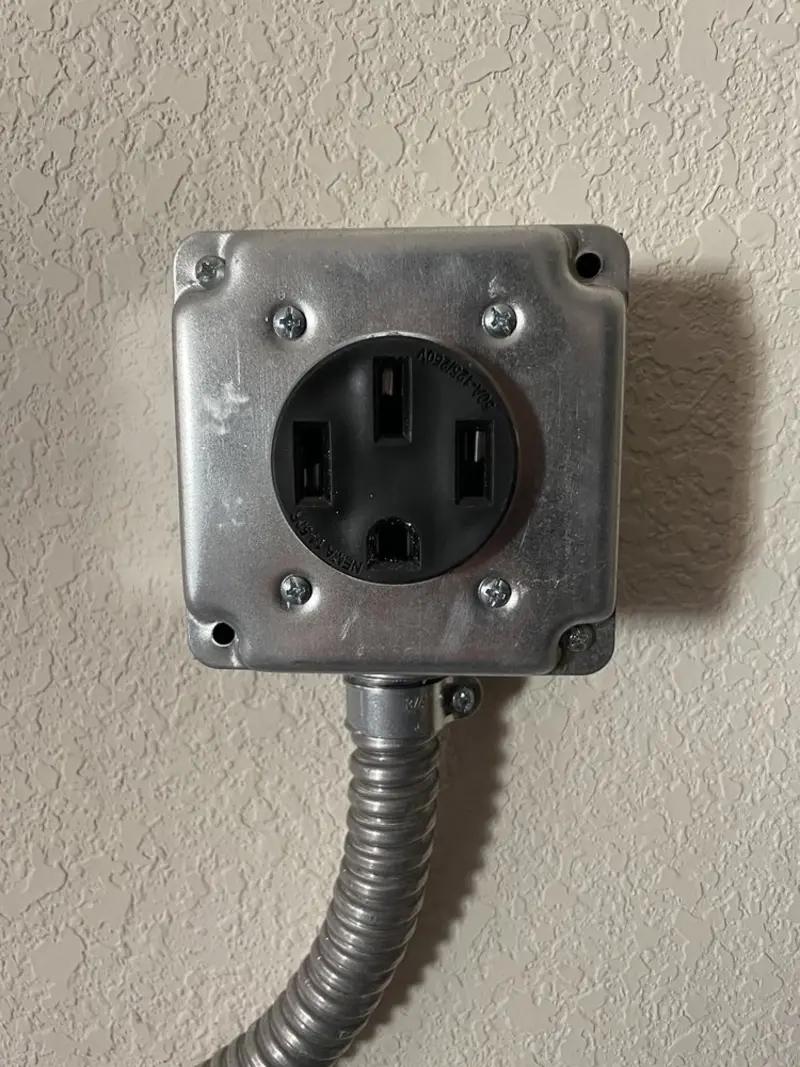 NEMA 14-50 outlet installed for Smart Home Electrical in Cullowhee